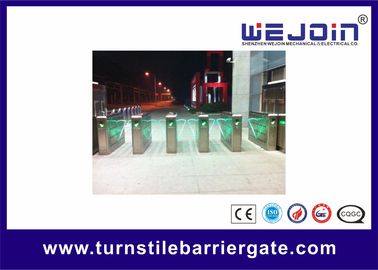 Porta de barreira de flap de aço inoxidável 304 bi-direcional de reinicialização automática para controle de acesso confiável